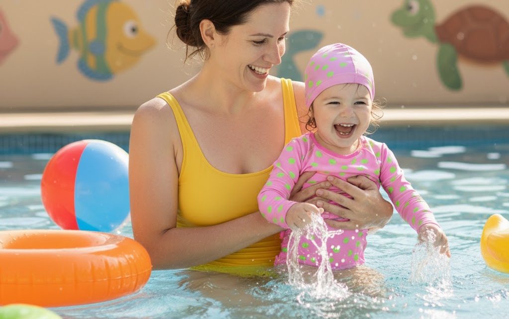 ۱۰ نکته طلایی برای اولین تجربه شنا با دخترتان