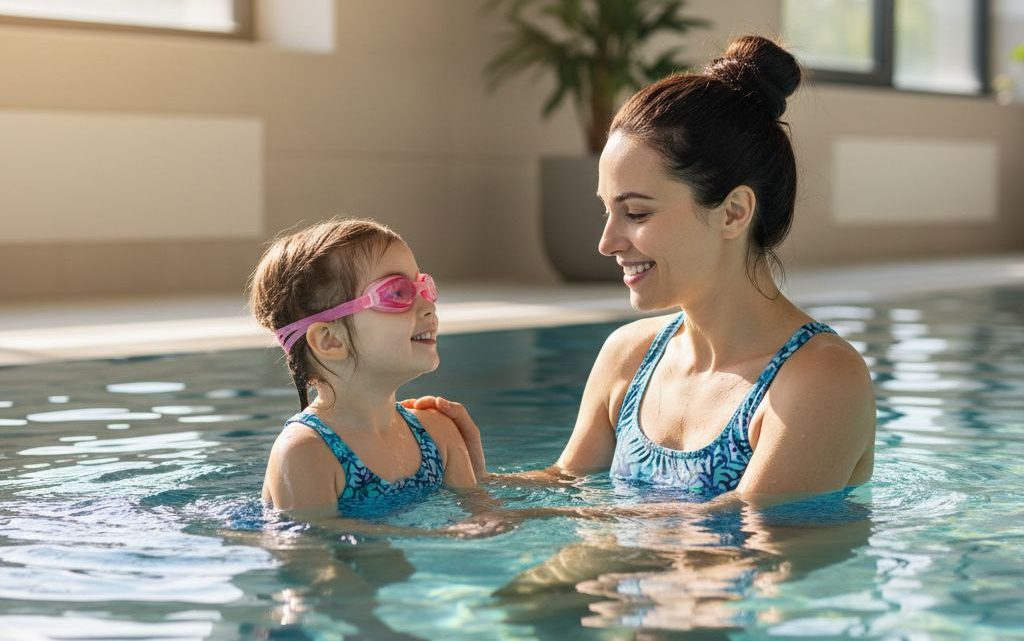 ۷ دلیل علمی که مادران باید دخترشان را از کودکی به شنا ببرند